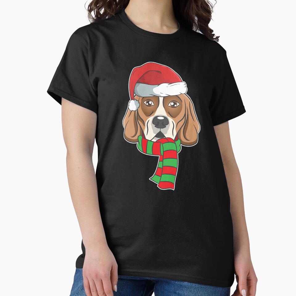 Funny Christmas Dog Xmas Santa Beagle Holiday Gift by haselshirt