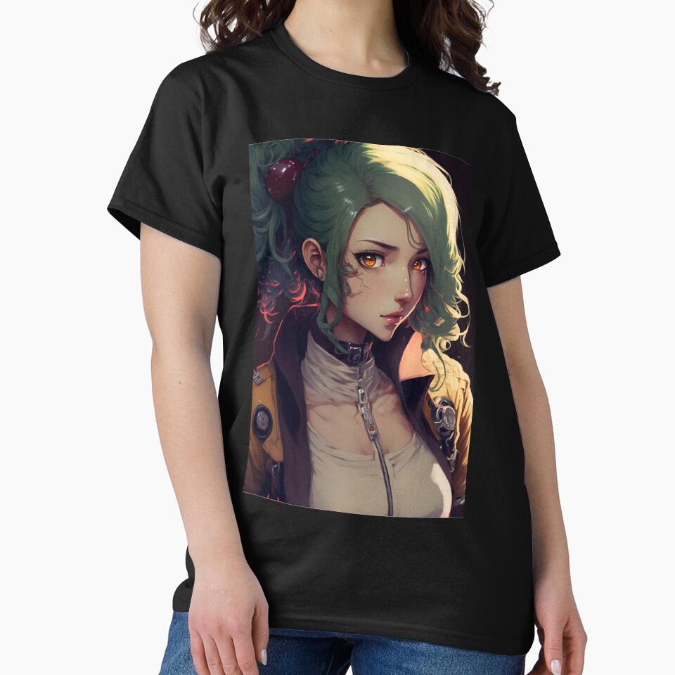Anime Cute Girl with Green Hair by Bubblebuk
