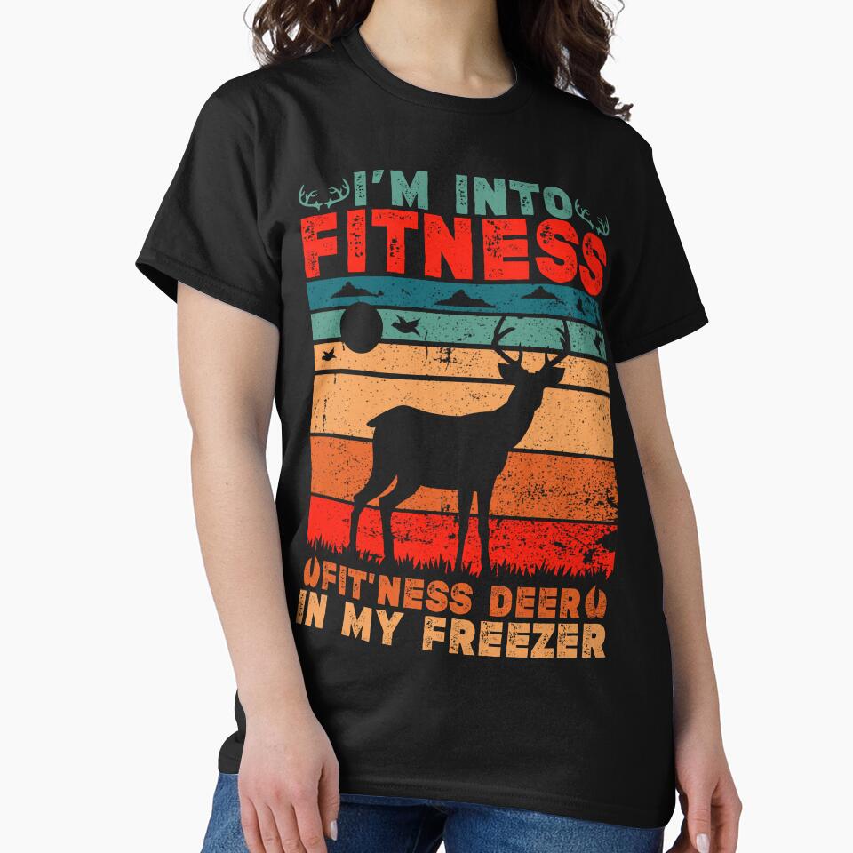 Funny Deer Fitness Quote, I'm Into Fitness Fit'Ness Deer In My Freezer Design, Cool Deer Fitness by NEGI STORE ★★★★★
