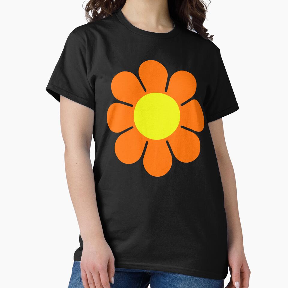 Orange Yellow Hippy Flower Power Daisy by hilda74