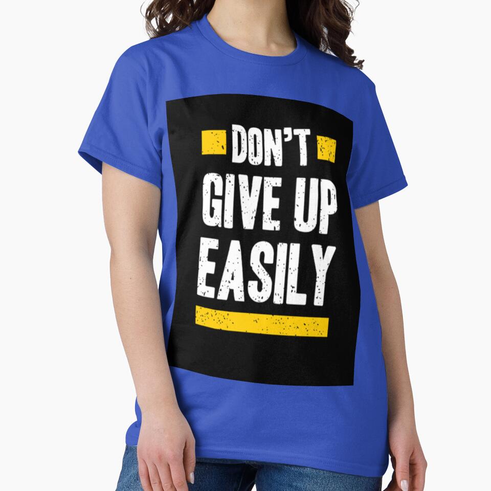 Motivation print don't give up easily by MixShop10