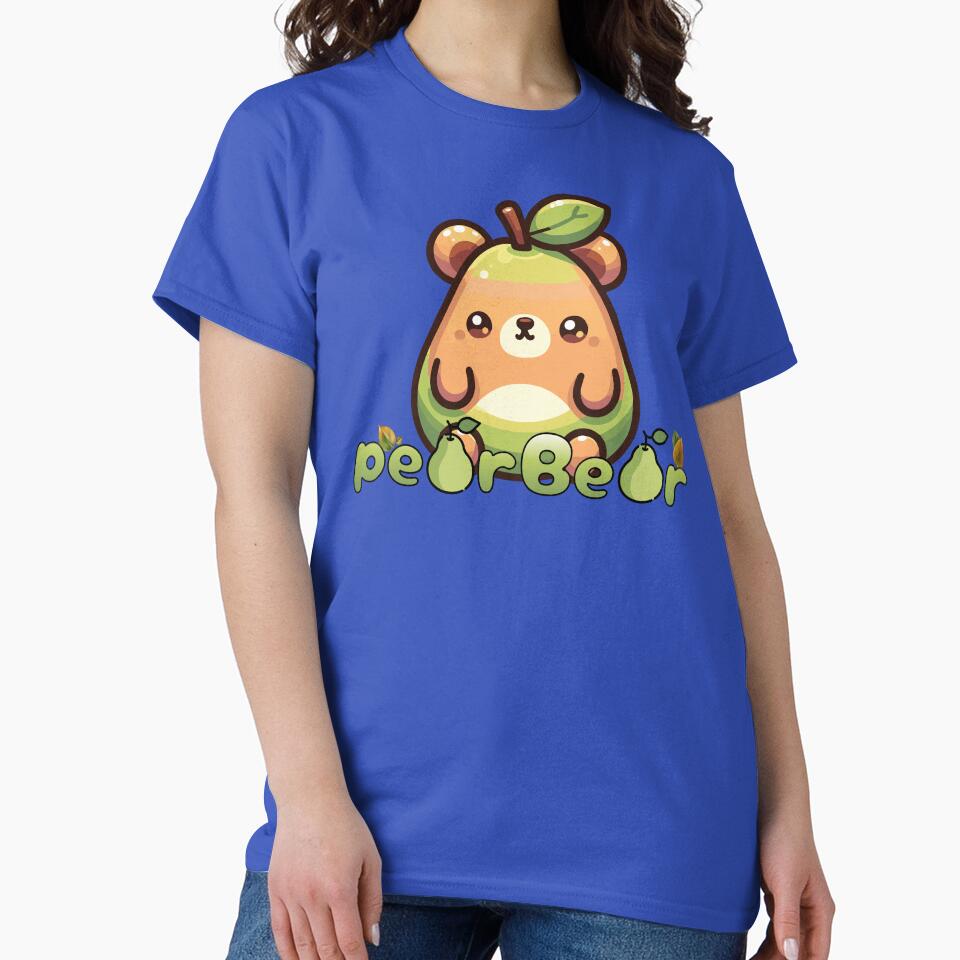 Adorable Pear Bear Punny Design by Sir Meow Meow