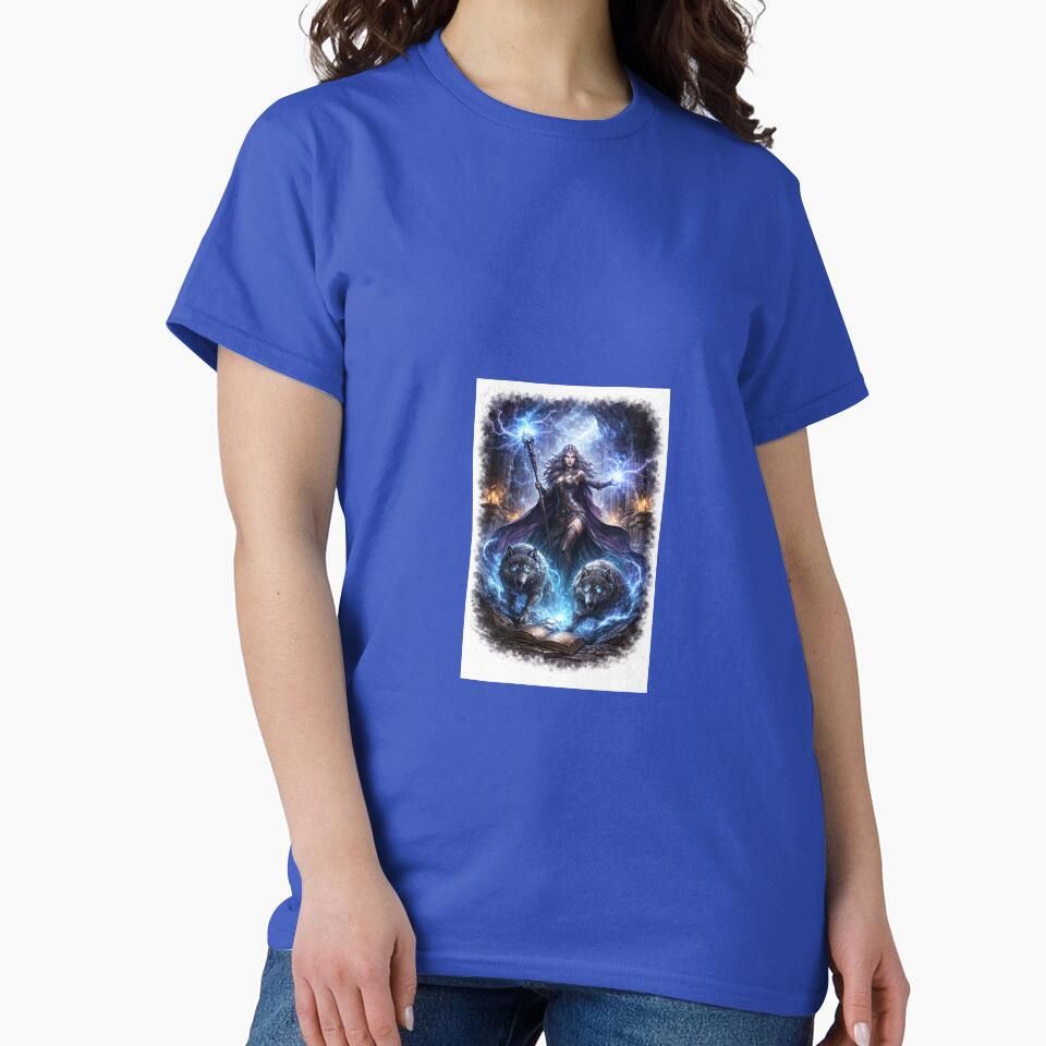 Storm Sorceress With Wolves Fantasy Magic Artwork by Brand Forge Digital