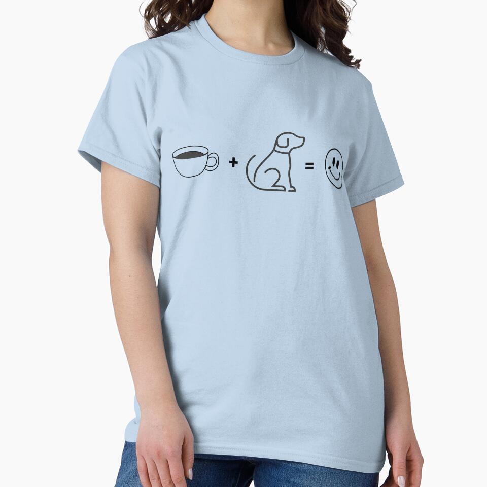 Coffee + Dog = Happiness Funny Dog by Sachie's Studio