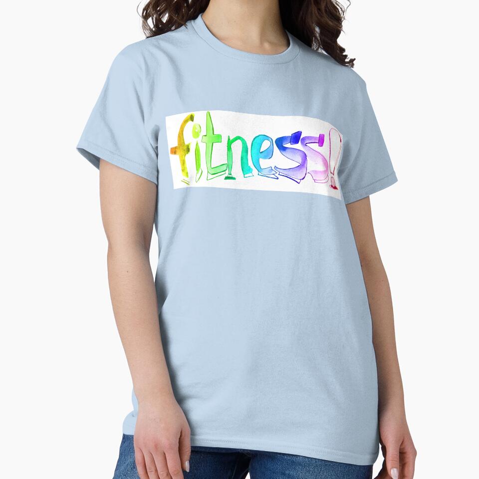 Fitness watercolor lettering |  Fitness crafty hand lettering by lausn