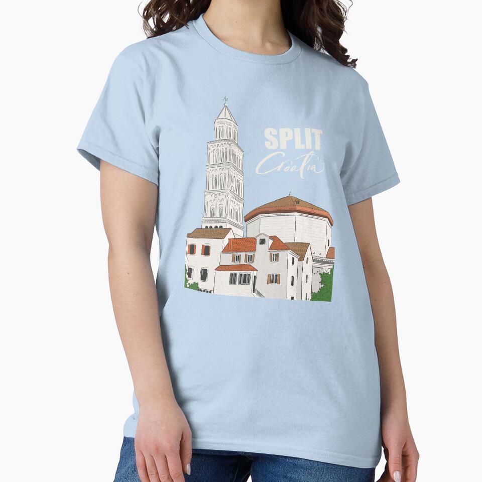Split, Croatia Travel Poster Print Sticker by alwaysbookish