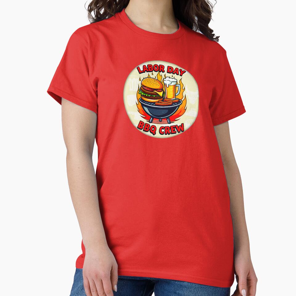 Labor Day BBQ Crew Grill Shirt – Holiday Barbecue Worker Celebration Design by Topoartispp