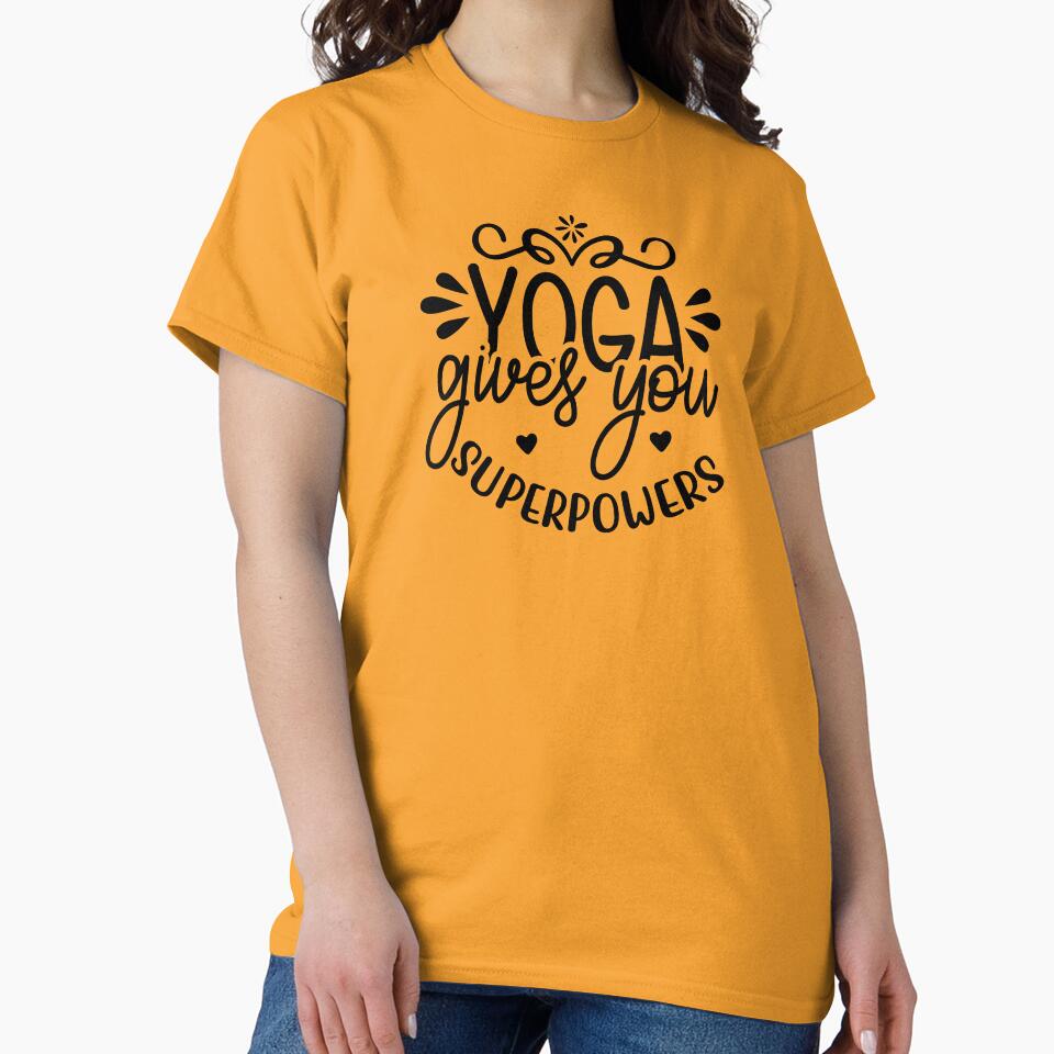 Yoga Quote Yoga Gives You Superpowers Motivational Saying by SoccaTamam