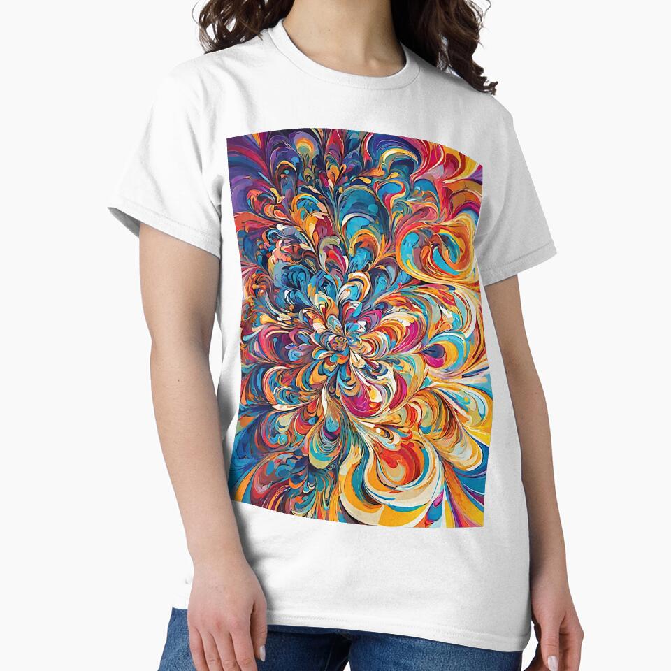 The vector art beautifully depicted and multi-colored flower, brusting with a kaleidoscope of hues by Best-Art-32