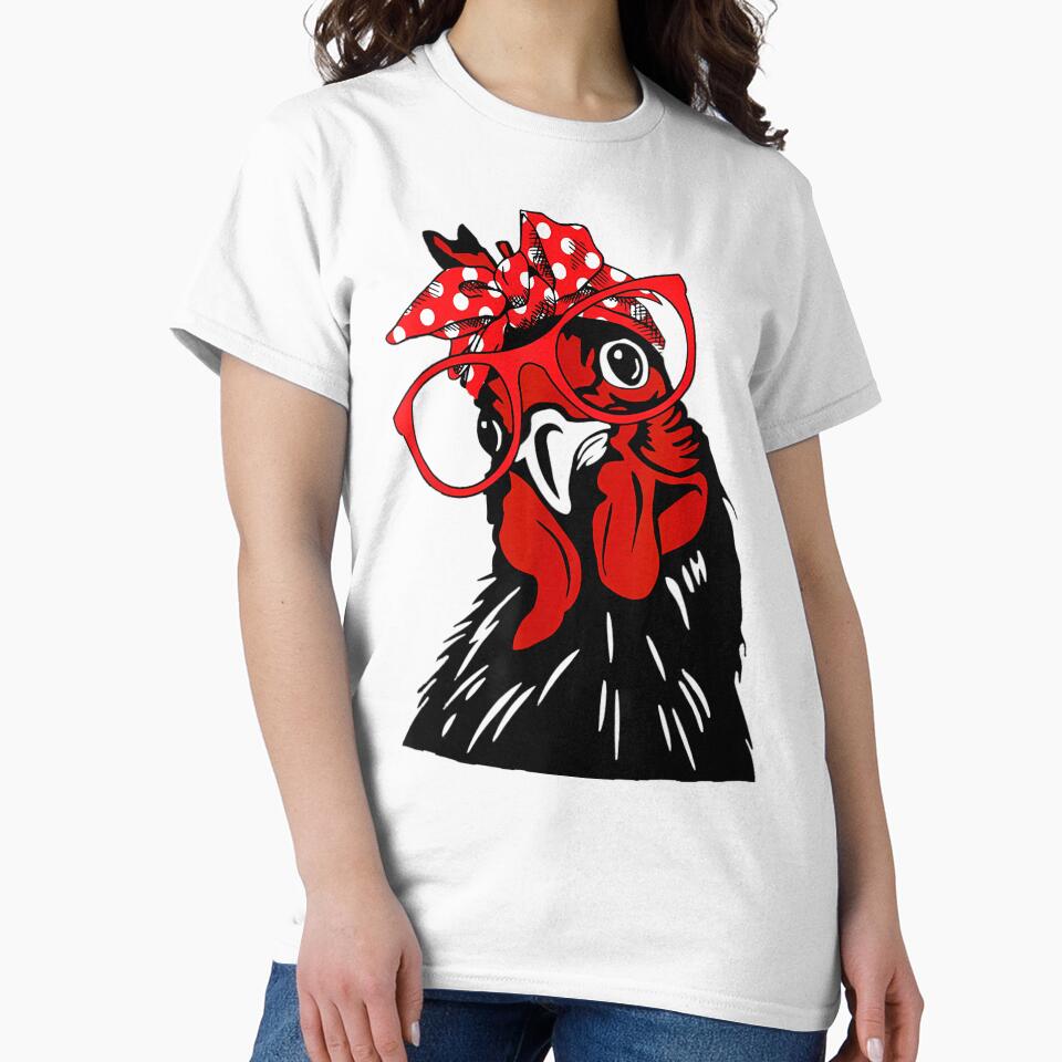 cute 	 	 Chicken With Bandana Headband and Glasses by gajrebinoya1