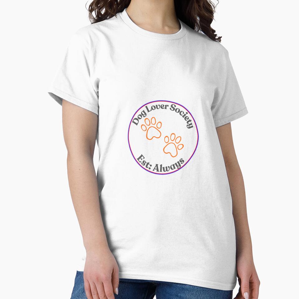 Dog Lover Society Badge Shirt Cute Dog Lover Gift by Refinedpaws