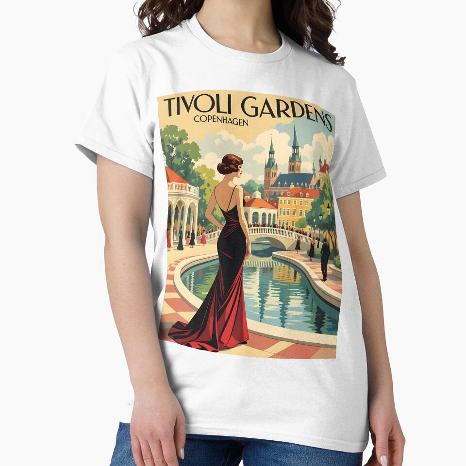 Tivoli Gardens Copenhagen, travel poster by Robert Lacy