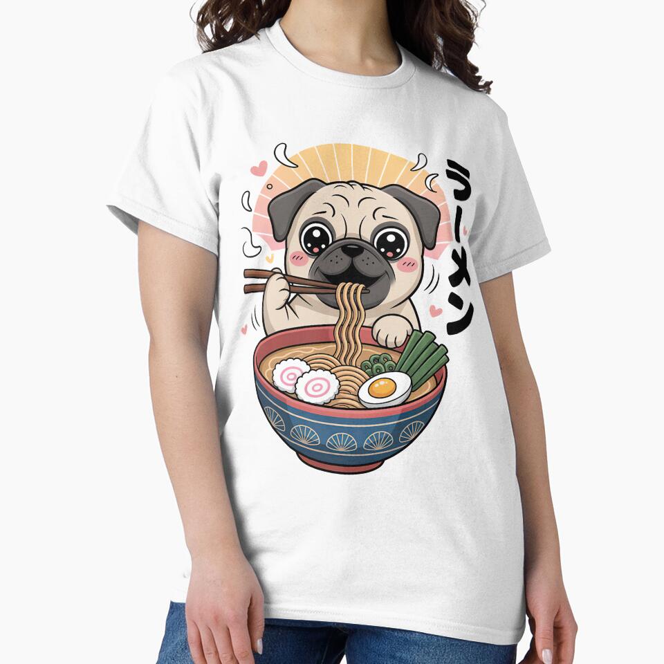 Cute Kawaii Pug, Kawaii Pug by graphic-genie