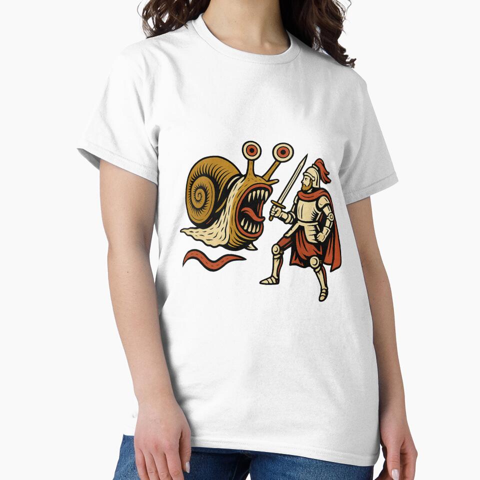 Monster Snail vs Knight – Dark Fantasy Illustration by Design by Anthony