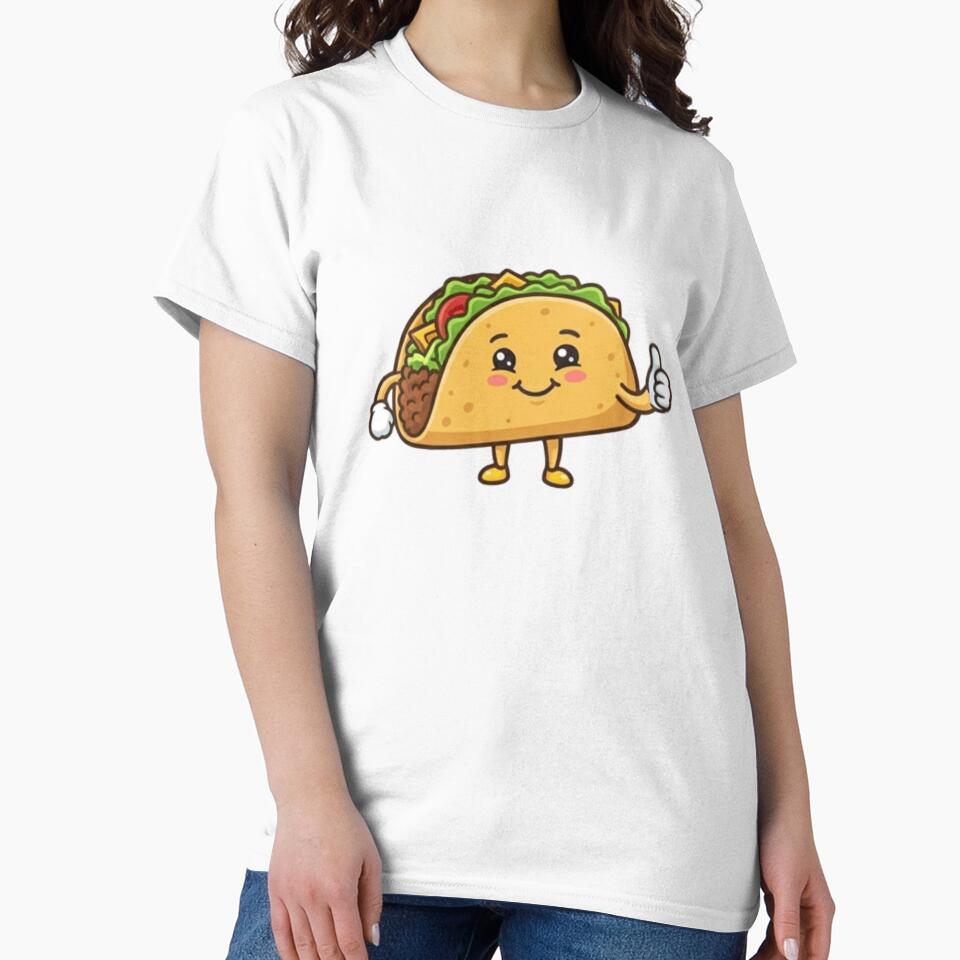 Happy Taco – Cute Kawaii Food Art by AARt Studio Store