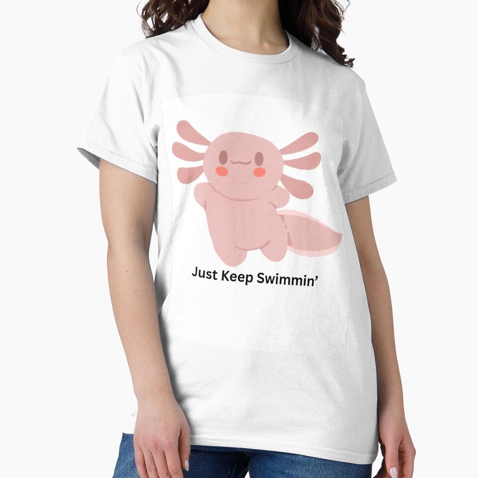 Cute Axolotl Kawaii Pastel Animal Design by CozyMomDesigns