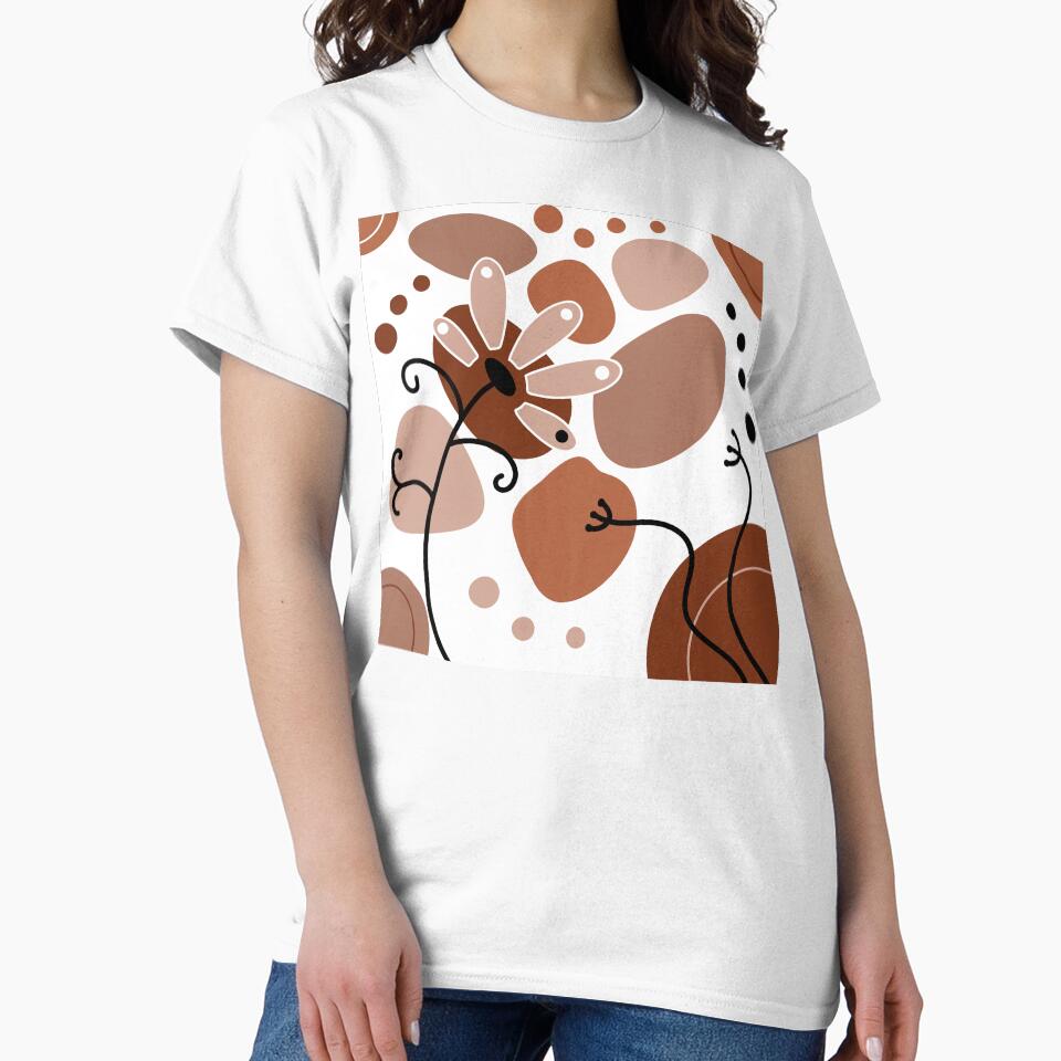 Chocolate Brown Whimsical Boho Design by Sartoris Art