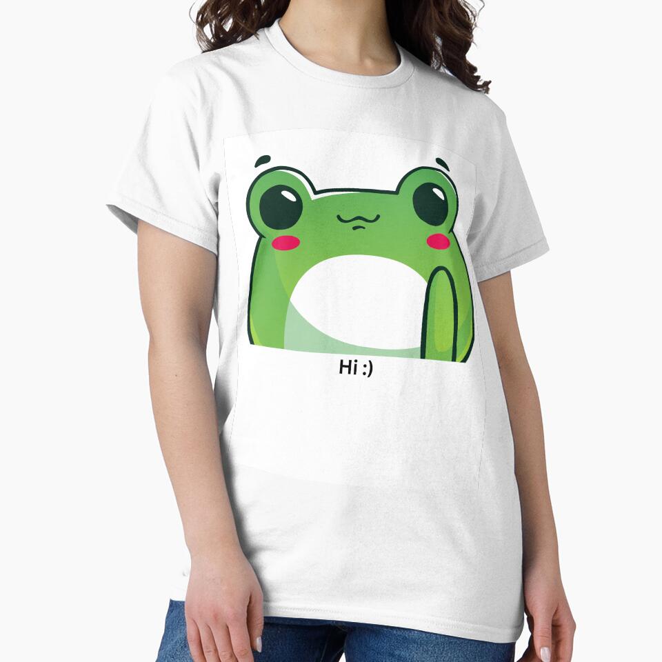 Cute Frog Peeking Kawaii Funny Frog Sticker by CozyMomDesigns