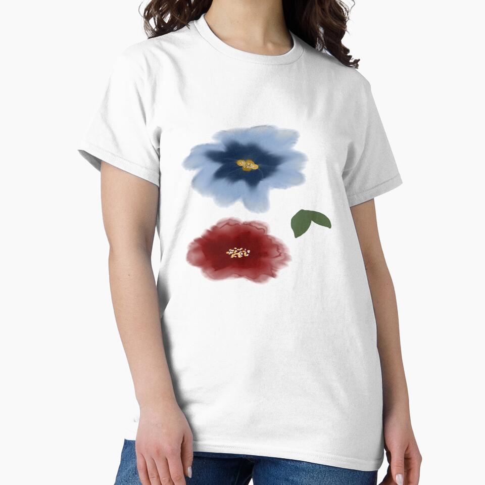 Blue And Red Flowers by Rainbowland123