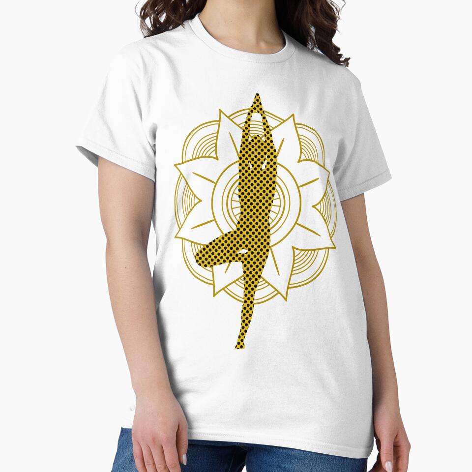 Yoga Tree Pose With Mandala by Laanas55