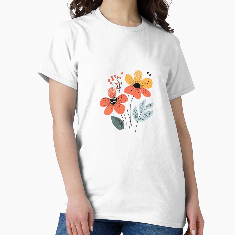 Retro Bloom – Minimal Flower Design by PicklersAnon