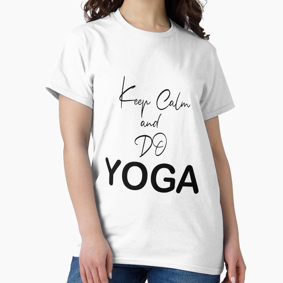 Calm yoga tshirt by Hasnat Hameed