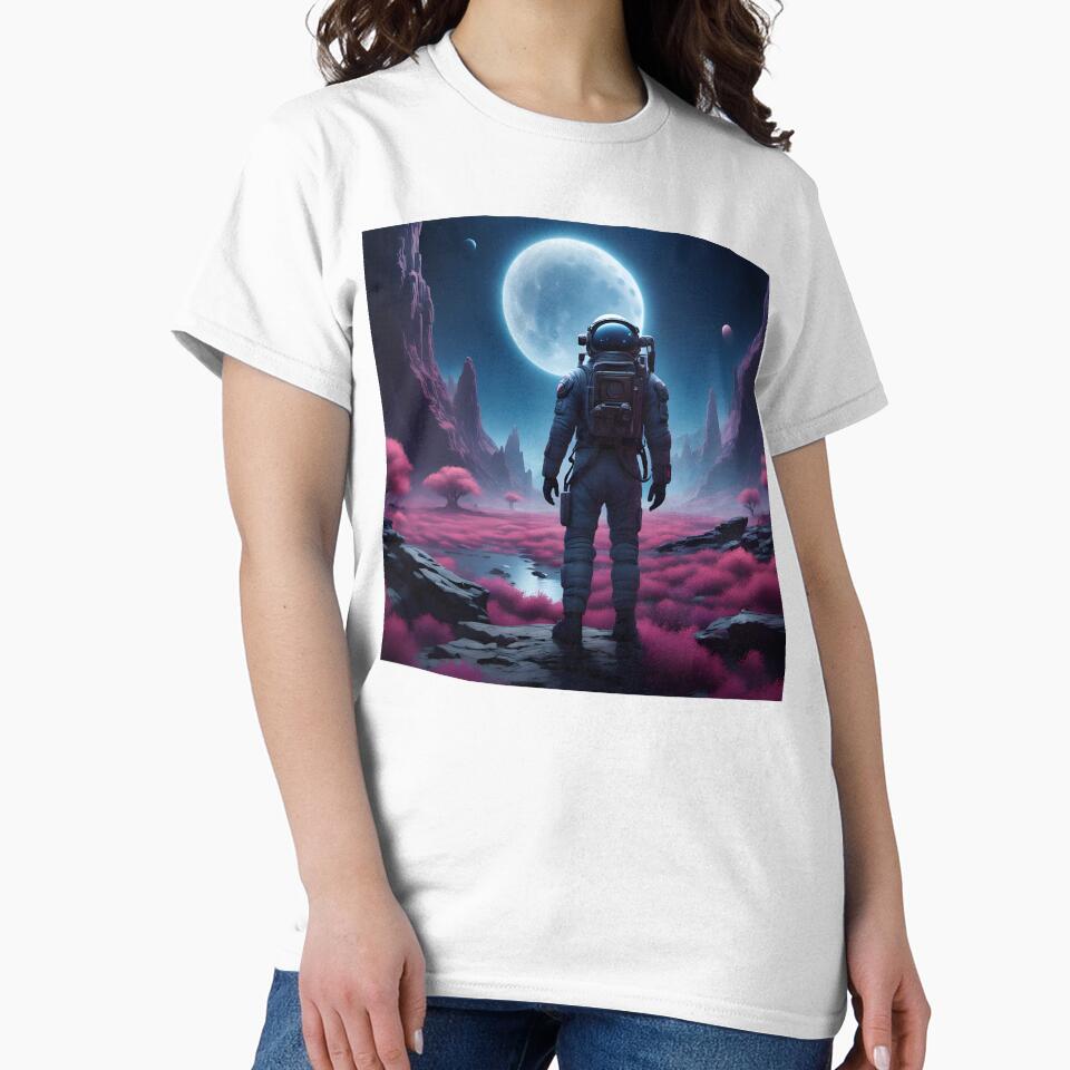 The Lone Astronaut - One Small Step by nocturnAIArt