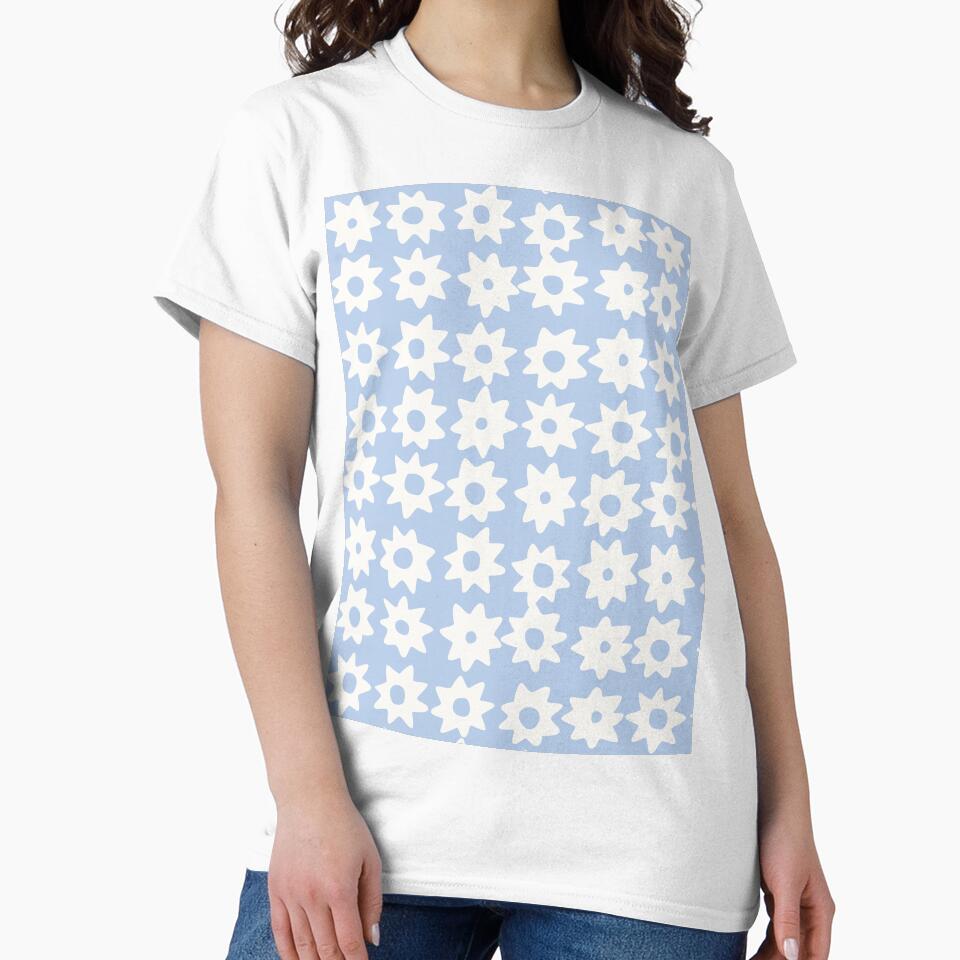 BOHO STAR PATTERN PASTEL BLUE by blomastudios