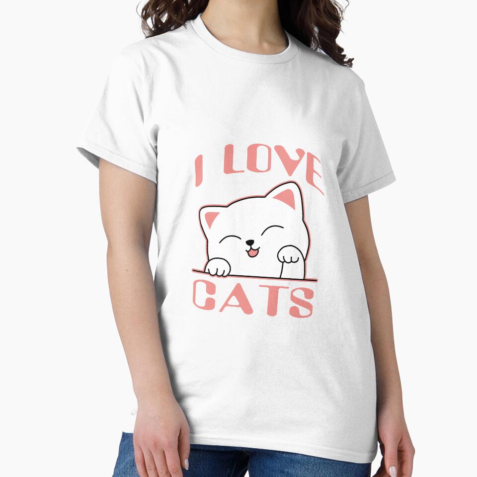 Cute I Love Cats by fambrostore