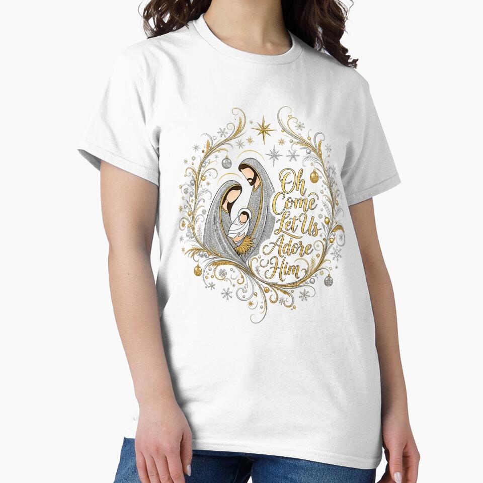 Silver and gold flourish Nativity by ibelieveimages