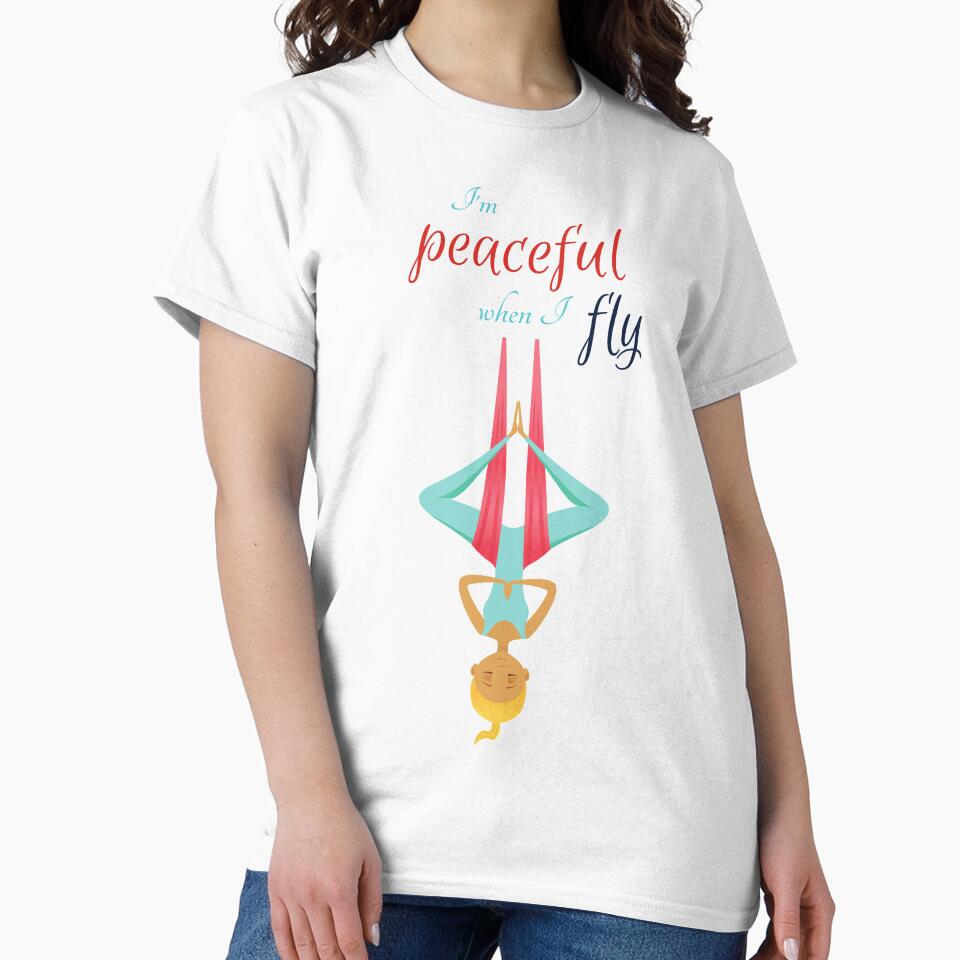 I'm peaceful when I fly, Antigravity Yoga print by trendingatees