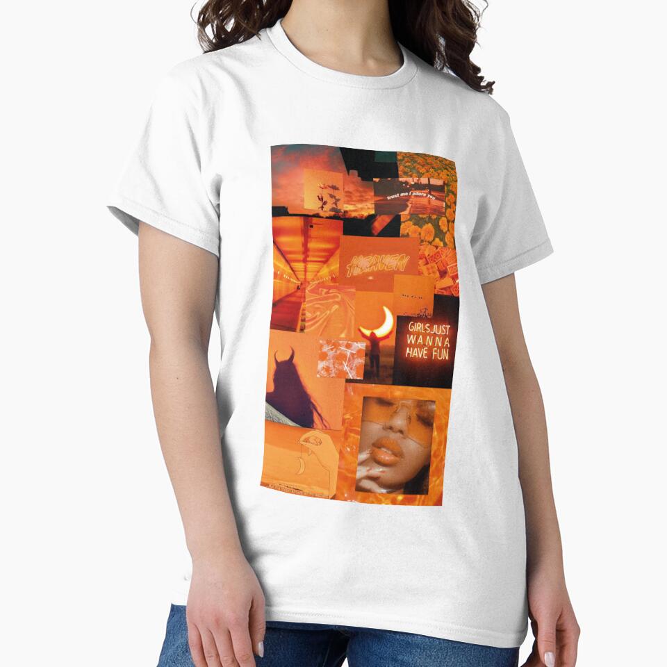 Retro 80s Aesthetic Orange Collage by Retro90sKid