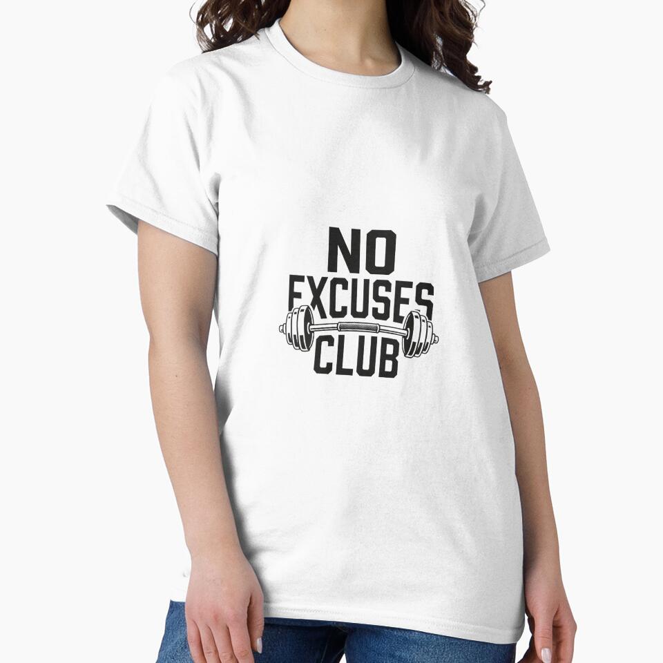 No Excuses Club Minimal Gym Motivation by Built Daily