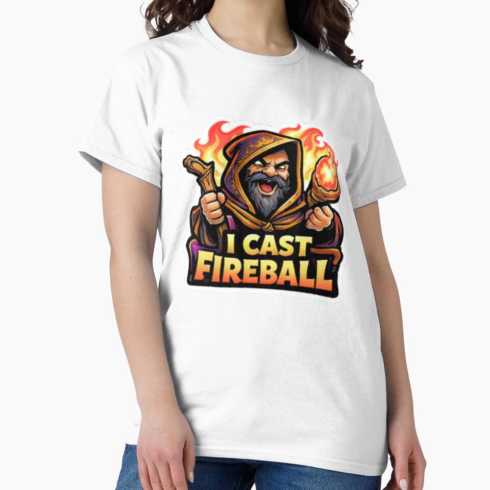 I Cast Fireball Chaotic Wizard Humor by Vibe Forge Gold