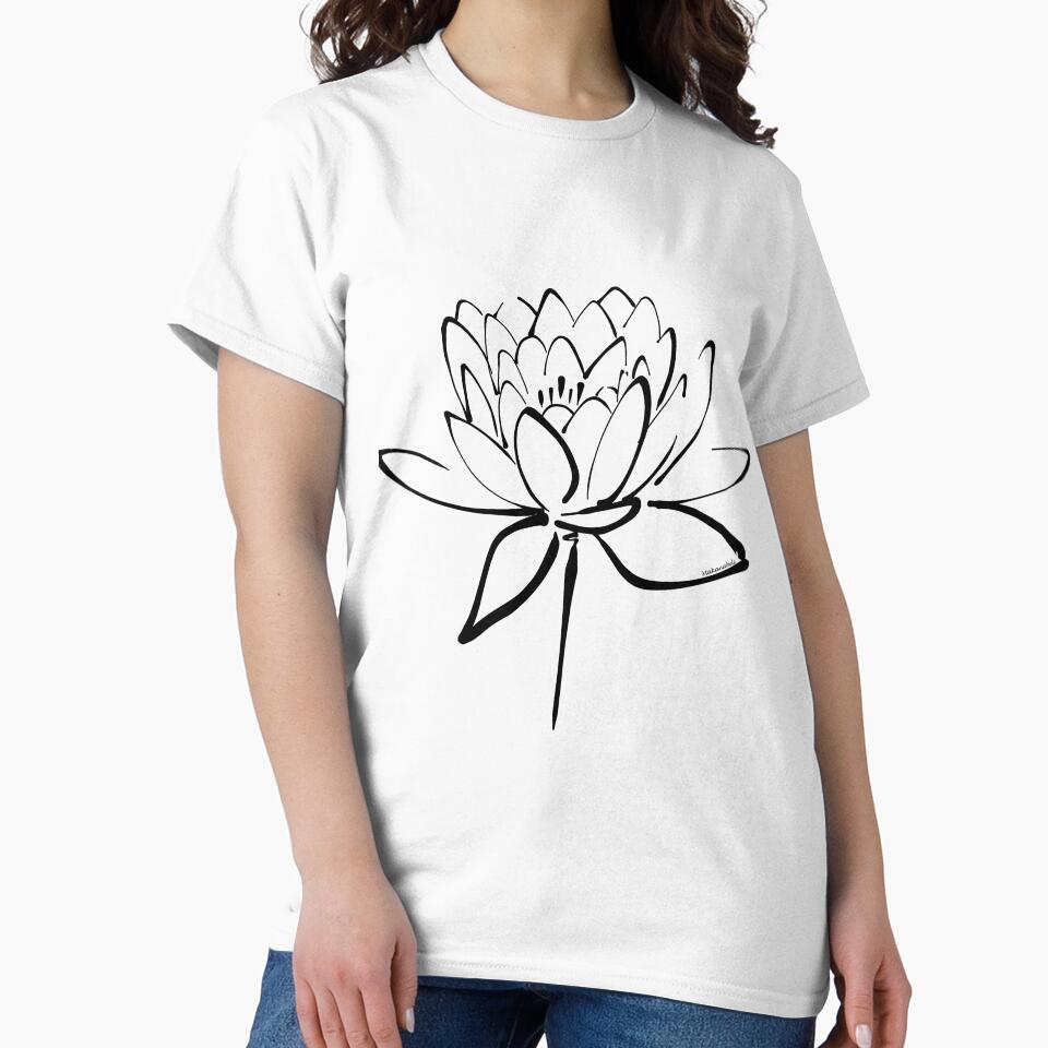 Lotus Flower Calligraphy (Black) by Makanahele