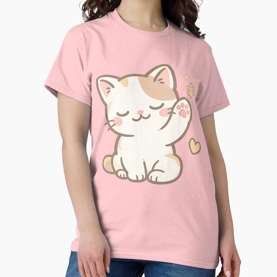 Cute Full Body Cat Lover – Kawaii Cat Illustration Aesthetic Design by BabyStark