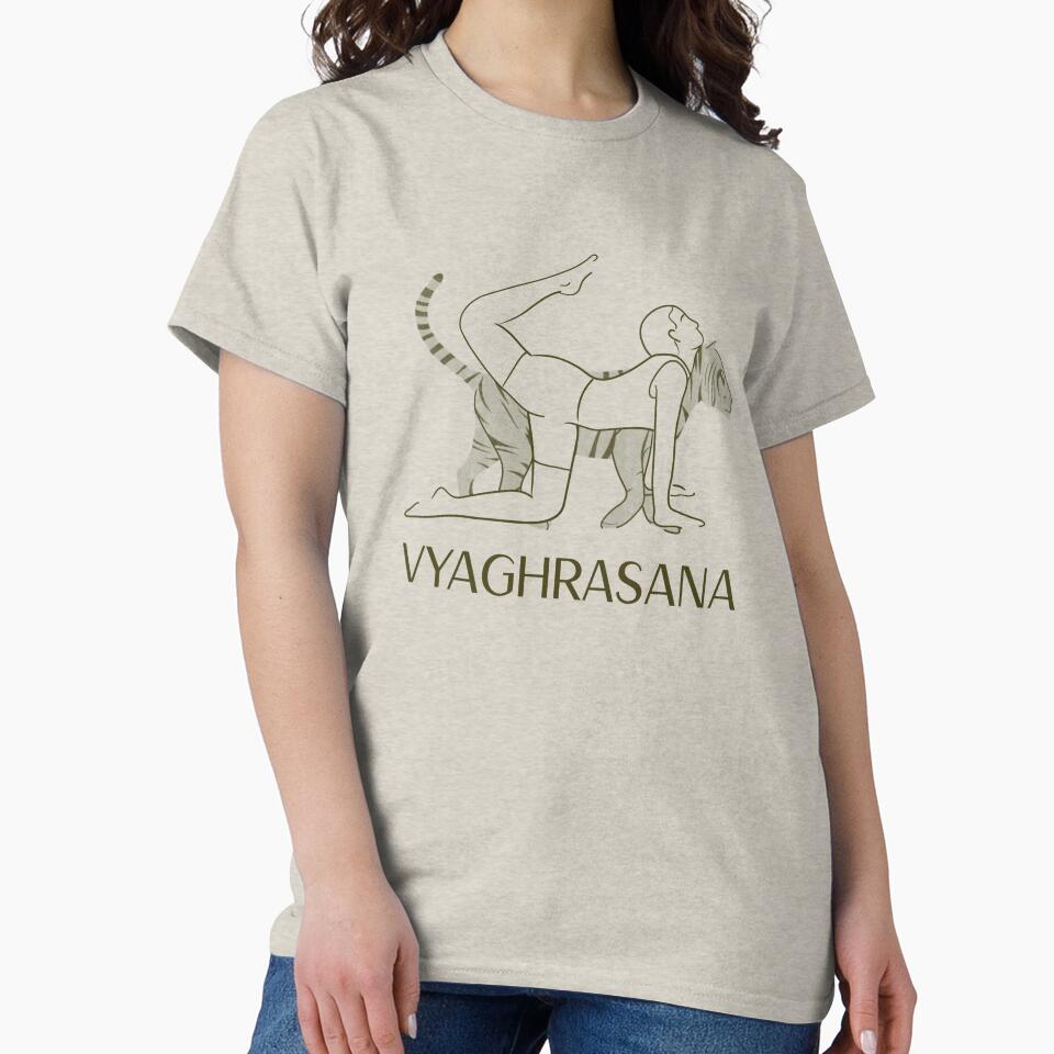 Tiger Yoga Pose Vragrhasana – Strength and Balance Yoga Design by WellspringXflow