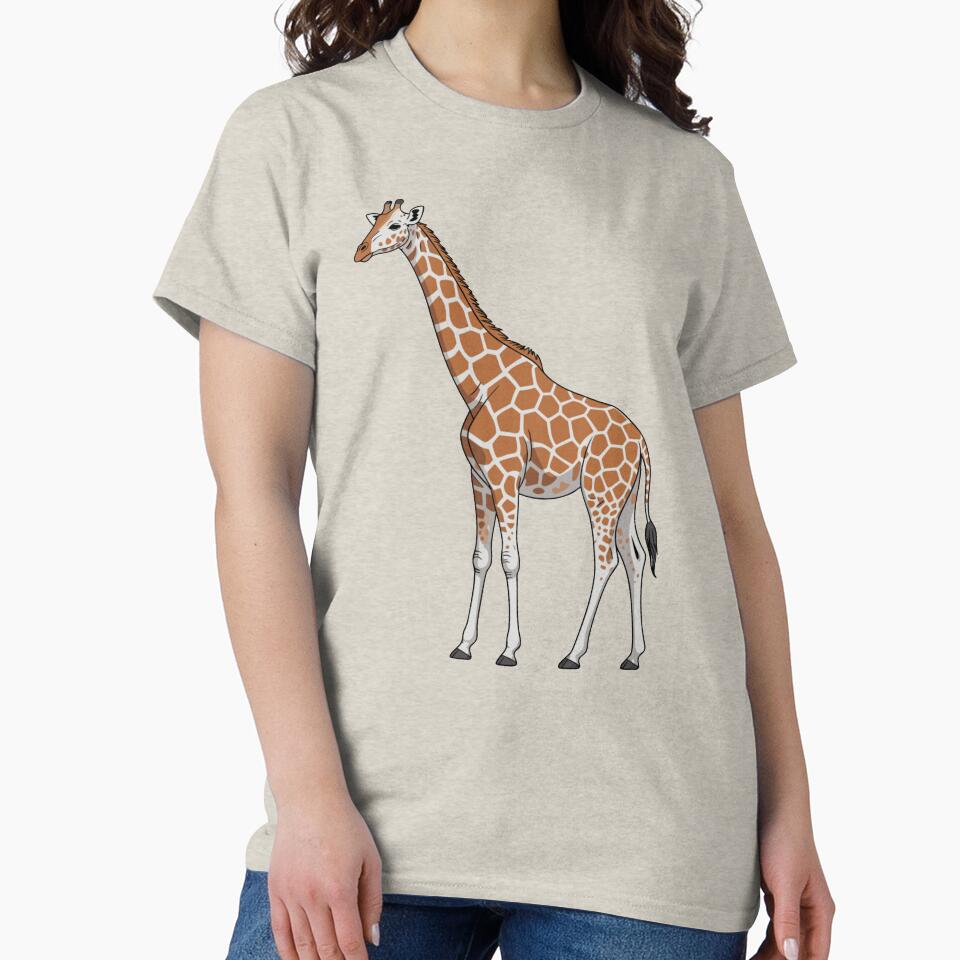 Elegant Giraffe Illustration – Safari Wildlife Animal Art by Royalsticker