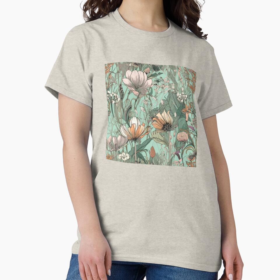 Pretty Spring Flower Garden as illustrated wildflowers in the Early Summer Bloom by EmilyFNM3D