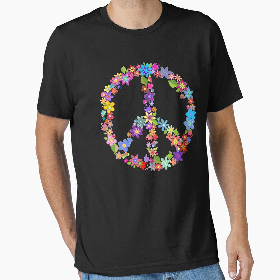 Peace Symbol Flower Power Colorful Design by Swigalicious