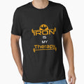 Iron Therapy | gym shirts | men fitness | funny exercise shirt | funny fitness shirts | workout clothes | fitness motivational gym shirts | workout shirt by Kreature Look