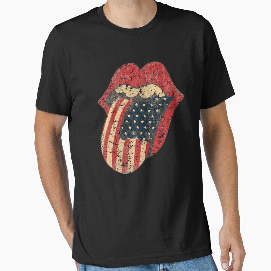 Vintage American flag Lips by PMSNshop