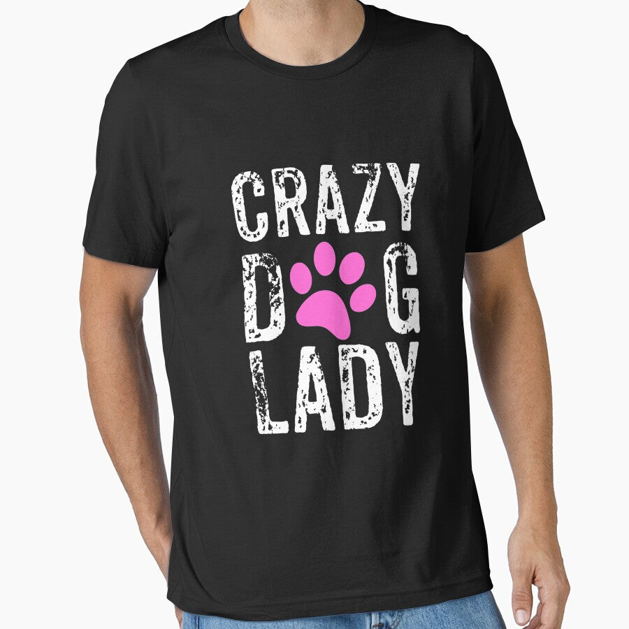 Crazy Dog Lady Pink Paw, Dog Mom, Crazy Dog Mom by Designs4Less