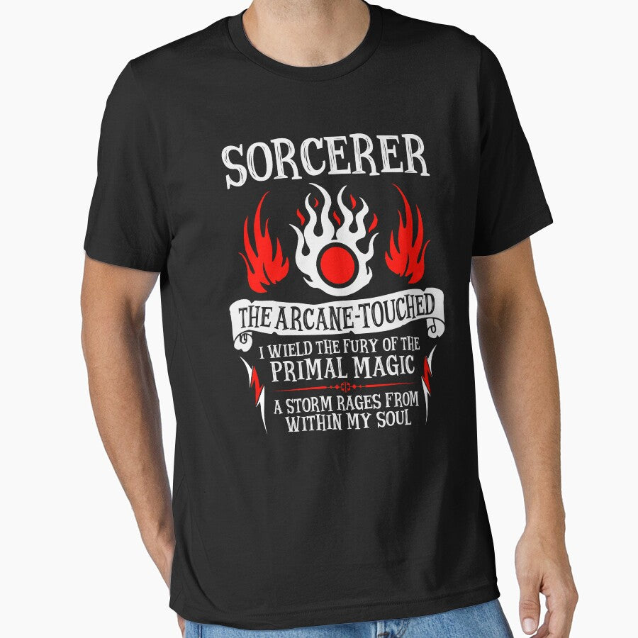 SORCERER, The Arcane-Touched - Dungeons & Dragons (White Text) by enduratrum