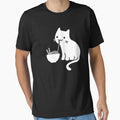 Cute Cat Eating Ramen by Jam Jar