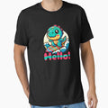 Cute Kawaii Dinosaur Surfing Funny T-shirt by SOVA-PR