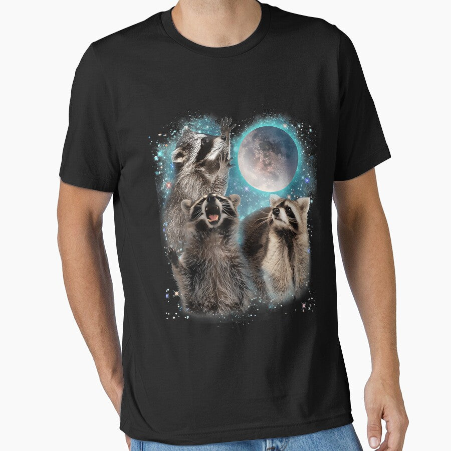 Anarchy 3 Racoon Moon Howling Raccoon Head Funny by JEFREYWILSON