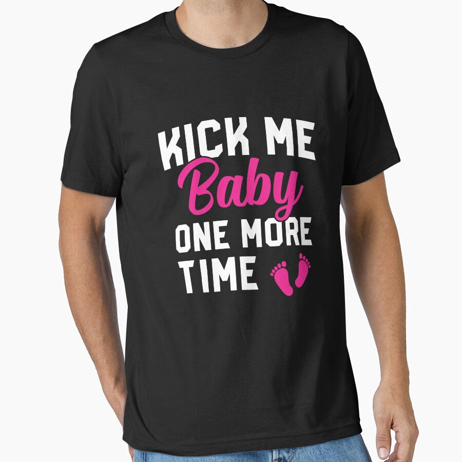 Kick me baby one more time Maternity Tshirt, Pregnancy Gift,Baby Announcement Shirts, Baby On The Way Tee, Expecting Shirt, Preggers T-shirt by aymob
