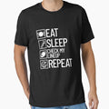 Eat Sleep Check My Lineup Repeat Fantasy Football Gear by DynamicDesign