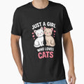 Just A Girl Who Loves Cats Cute Cat Lover Kitty by CruelShadesSt